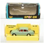 Triang Spot On 287 Hillman Minx De-Luxe - Drab green, red interior with black steering wheel, chr...