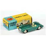 Corgi Toys 302 MGA Sports Car - Green Body, cream seats, silver trim and flat spun hubs