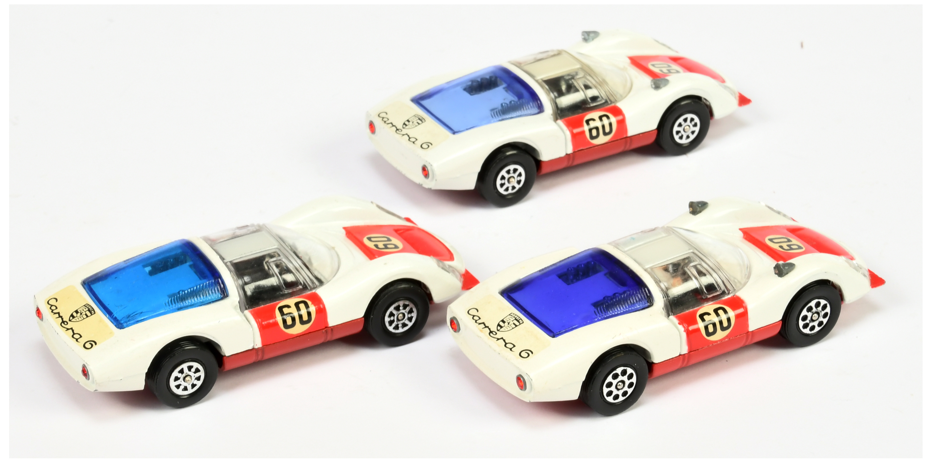 Corgi Toys 371 Porsche Carrera 6 Racing Car  Unboxed Group Of 3 To Include - (1) White Body, red ... - Image 2 of 2