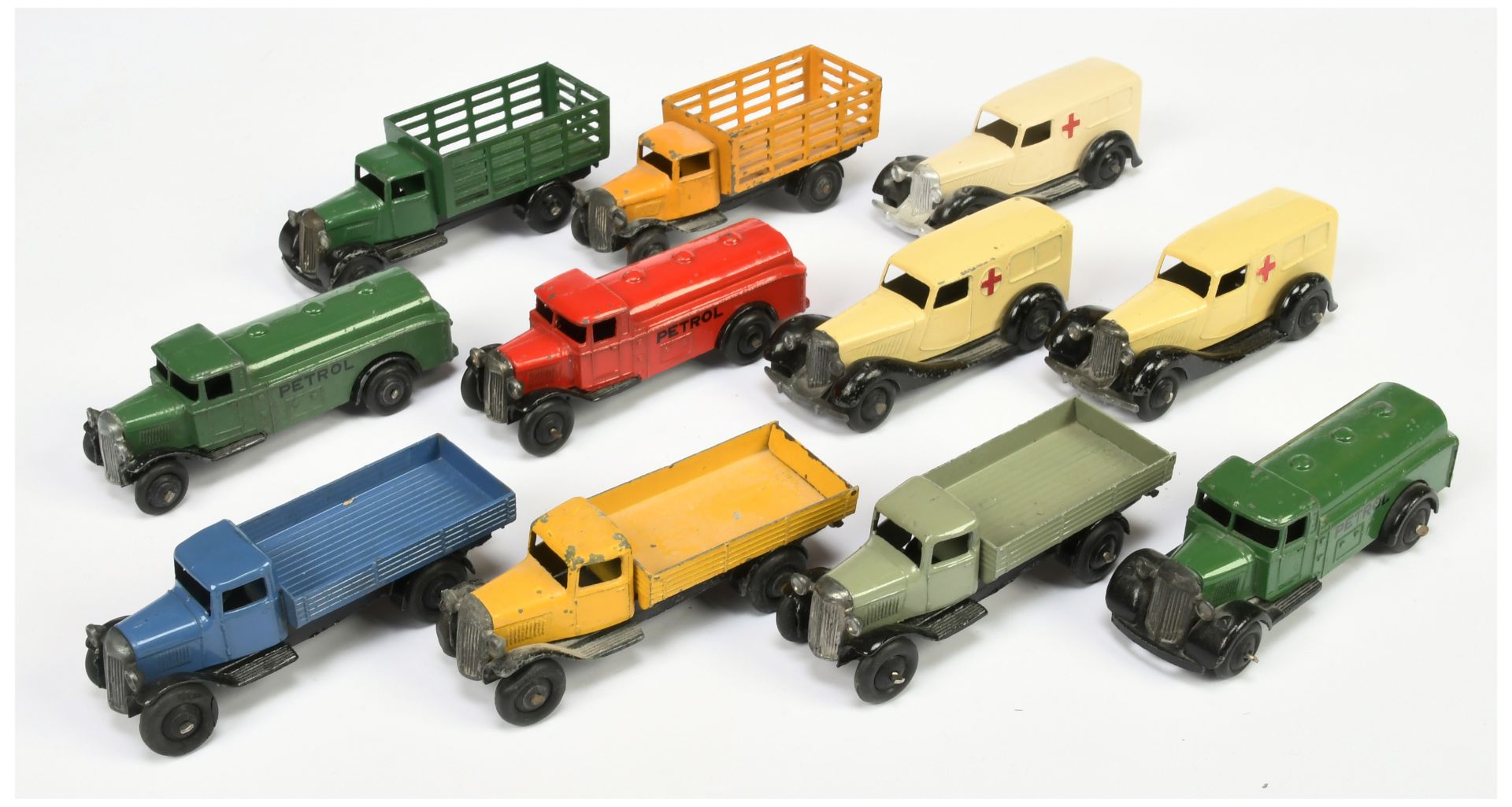 Dinky Toys  Unboxed Group  To Include - 25 and 30 Series - 3 X "Ambulance" Tanker "Petrol", Marke...