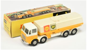 Dinky Toys 944 Leyland Octopus Tanker "Shell-BP" - yellow, white including chassis,off white tank...