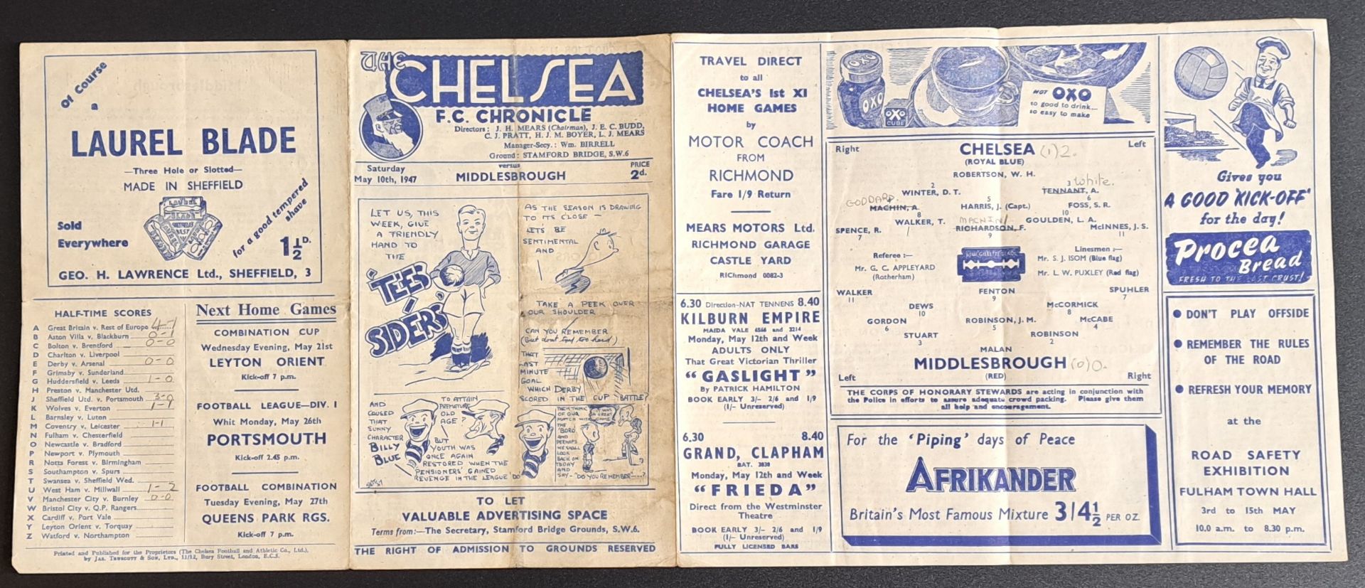 Chelsea V Middlesbrough a group of Vintage 1940's Football Programmes - Bild 6 aus 8