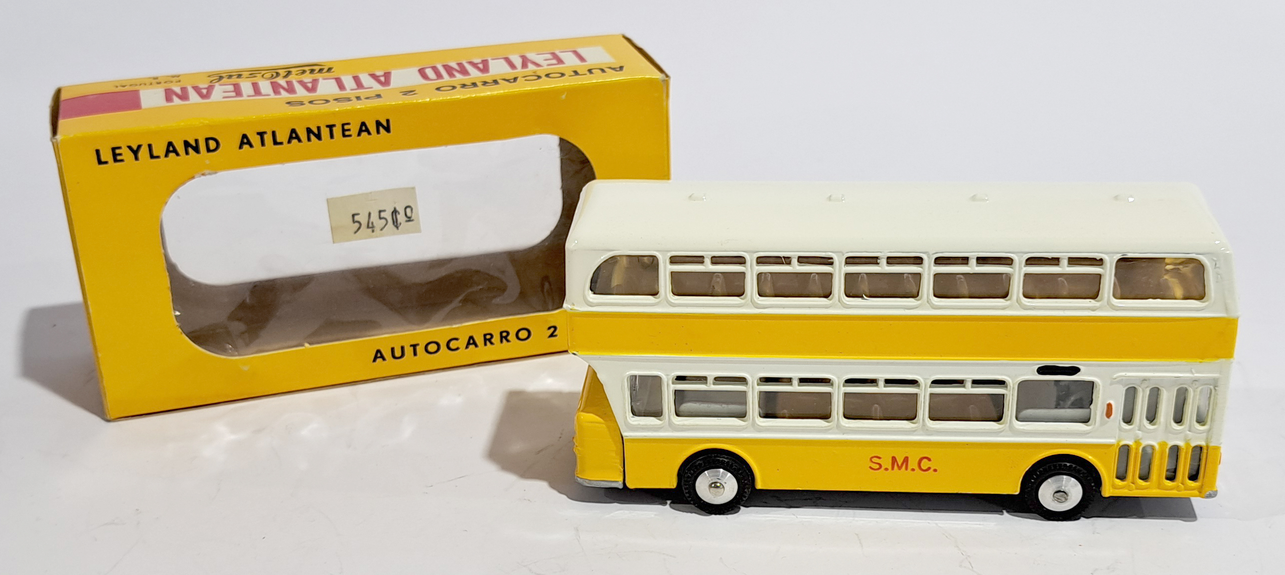 Metosul (Portugal) Leyland Atlantean Yellow & White Bus “S.M.C.”, boxed