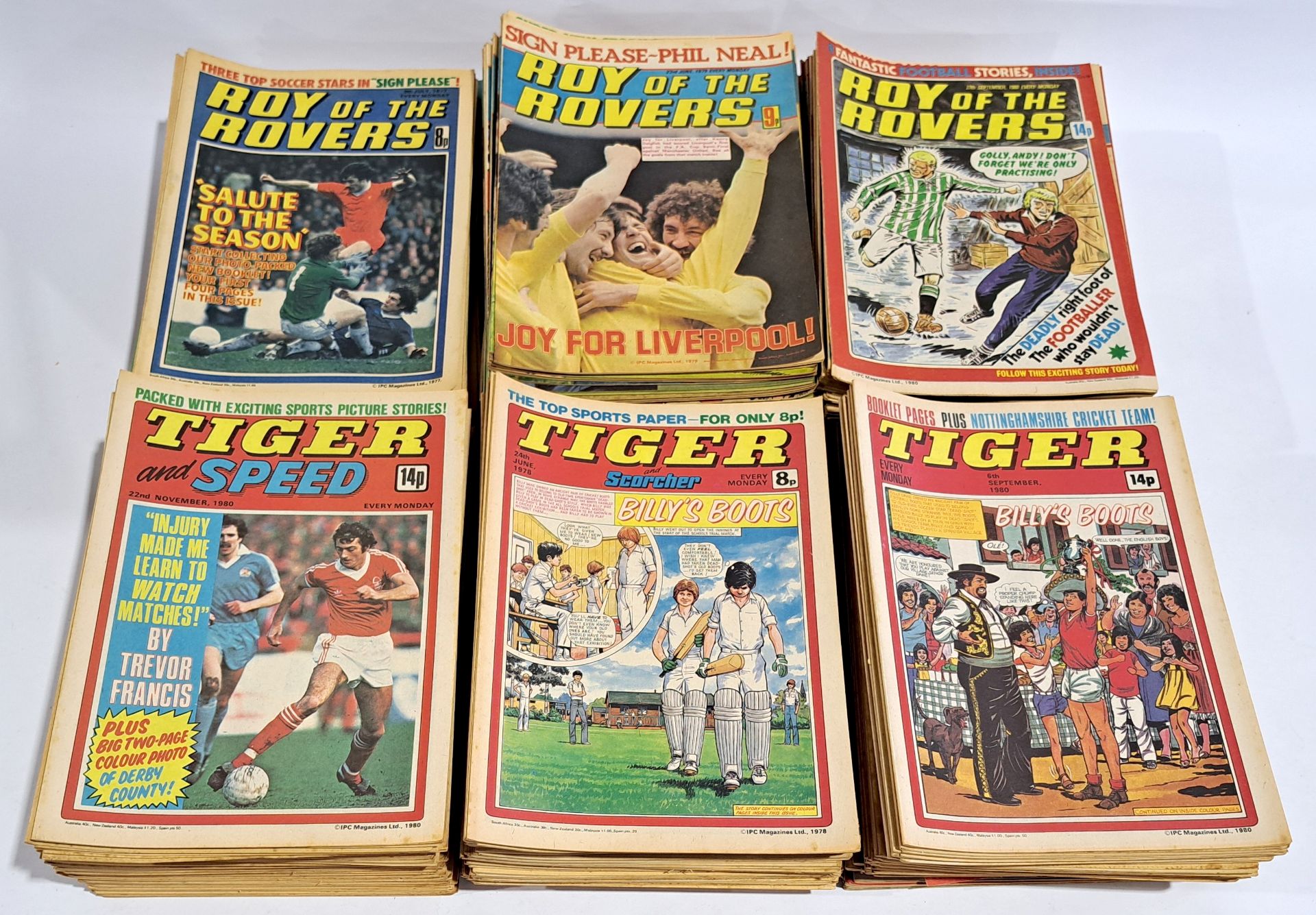 Large Quantity of Roy of the Rovers & Tiger Comics 1977 to 1981