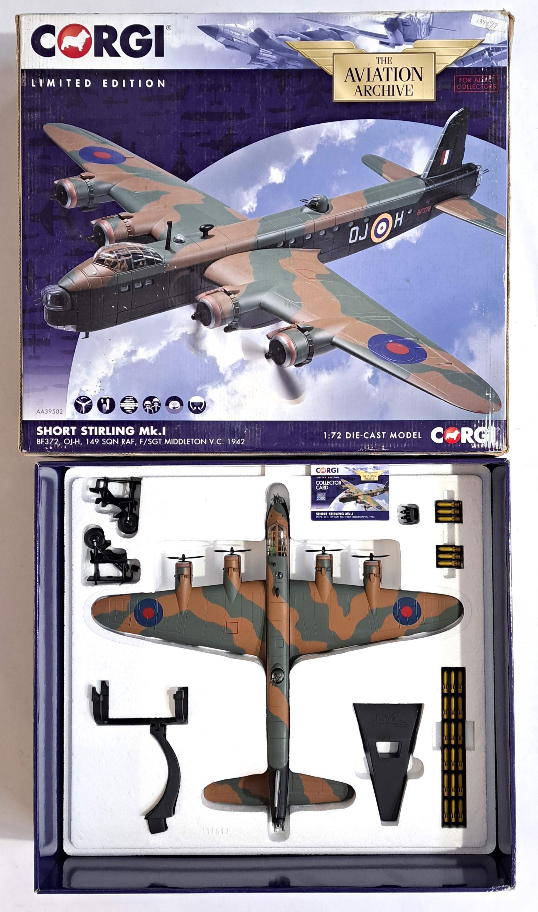 Corgi "Aviation Archive" a boxed 1/72 scale AA39502 Short Stirling Mk.I.