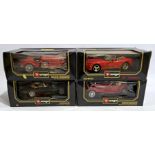 Bburago 1:18 scale, a boxed group of cars