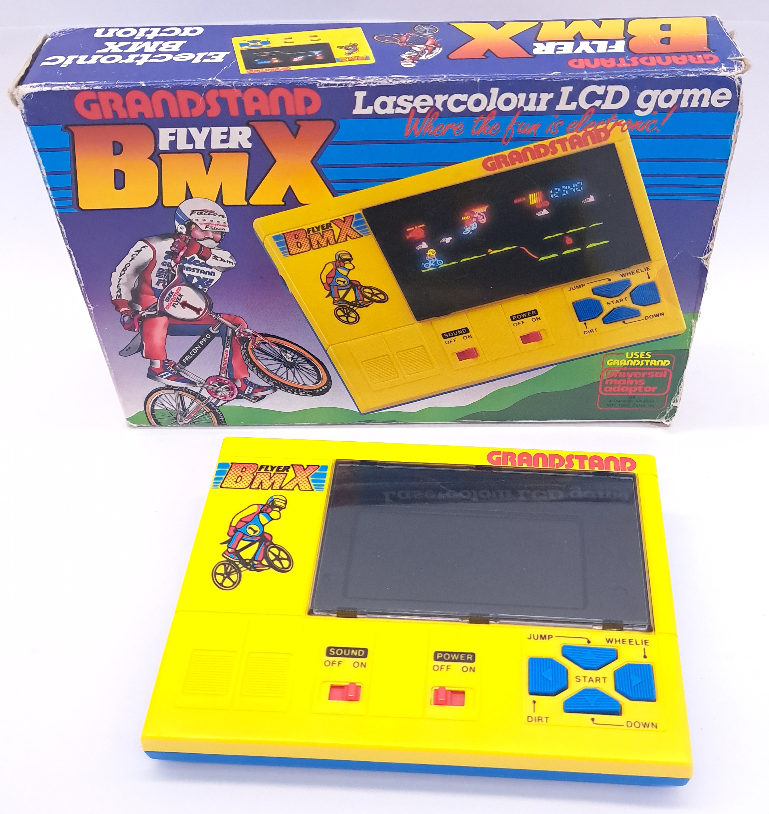 Vintage/Retro Gaming. Grandstand "BMX Flyer" 1983 Handheld  Lasercolour Game Console - Image 4 of 6