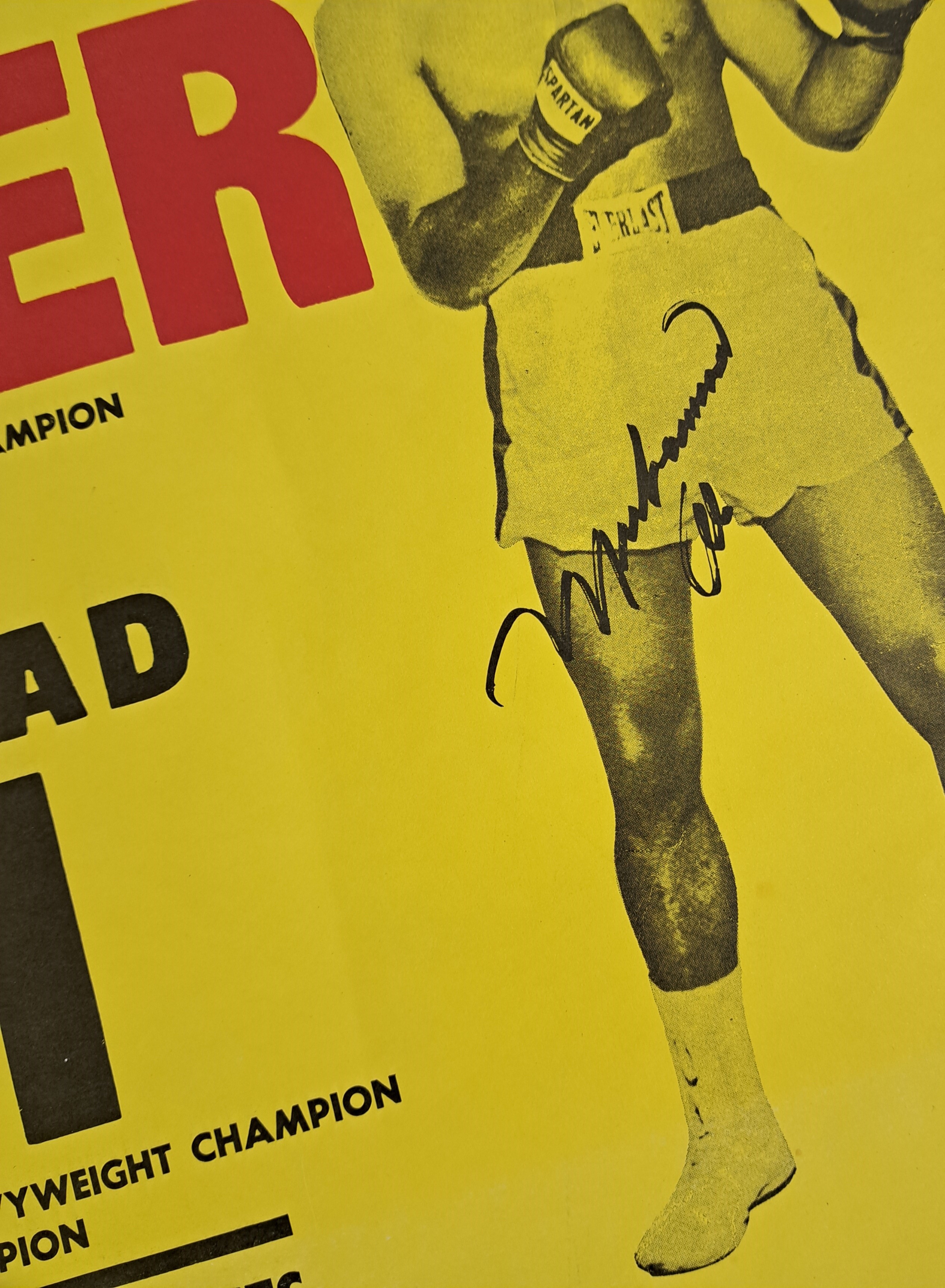 Boxing Memorabilia, a printed Poster depicting "Joe Frazier" and "Muhammad Ali" - Image 3 of 3