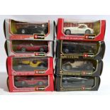 Bburago 1:24 scale, a boxed group of cars