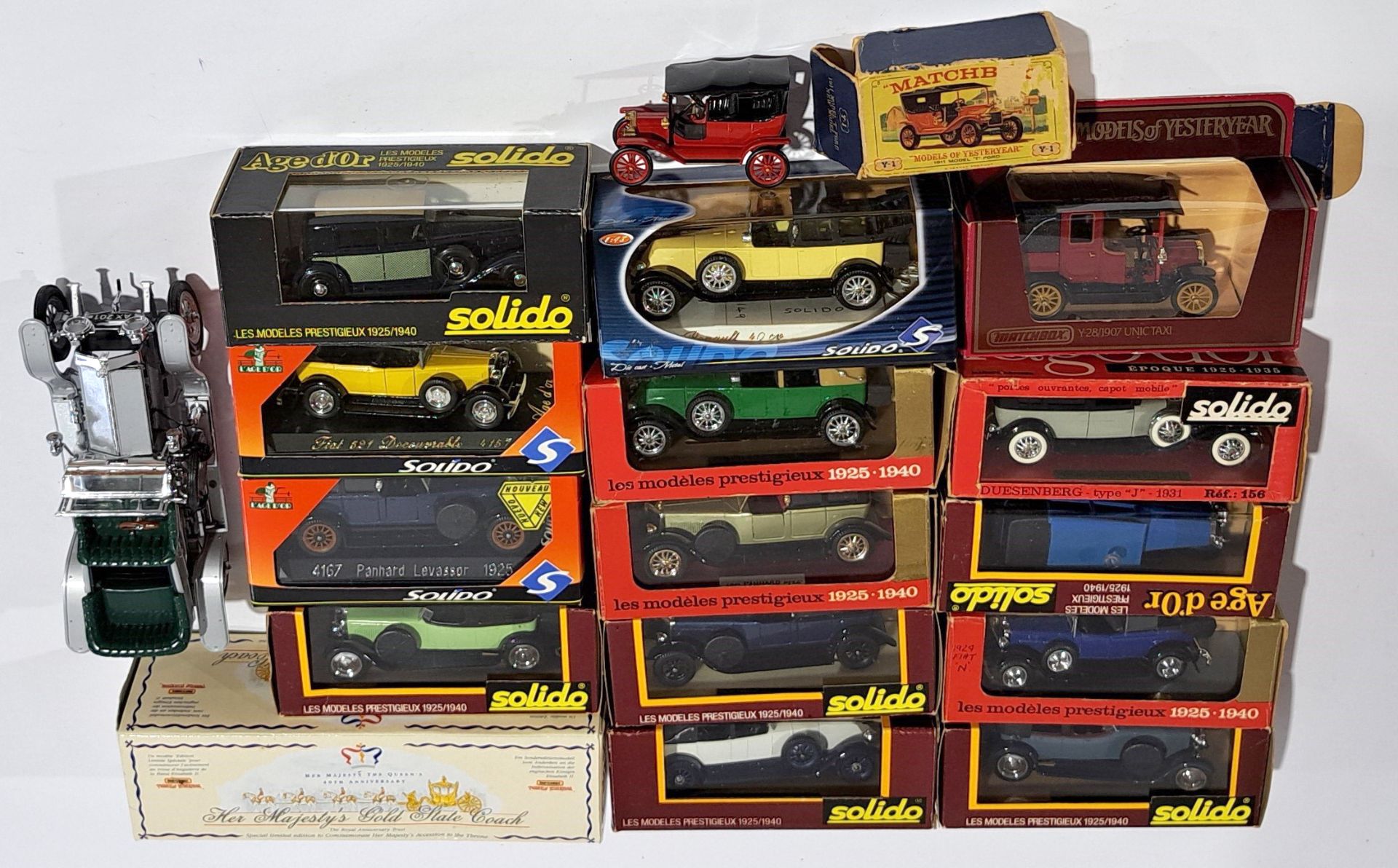Solido, Matchbox, Franklin Mint & similar, Vintage Automobiles, a boxed & unboxed group