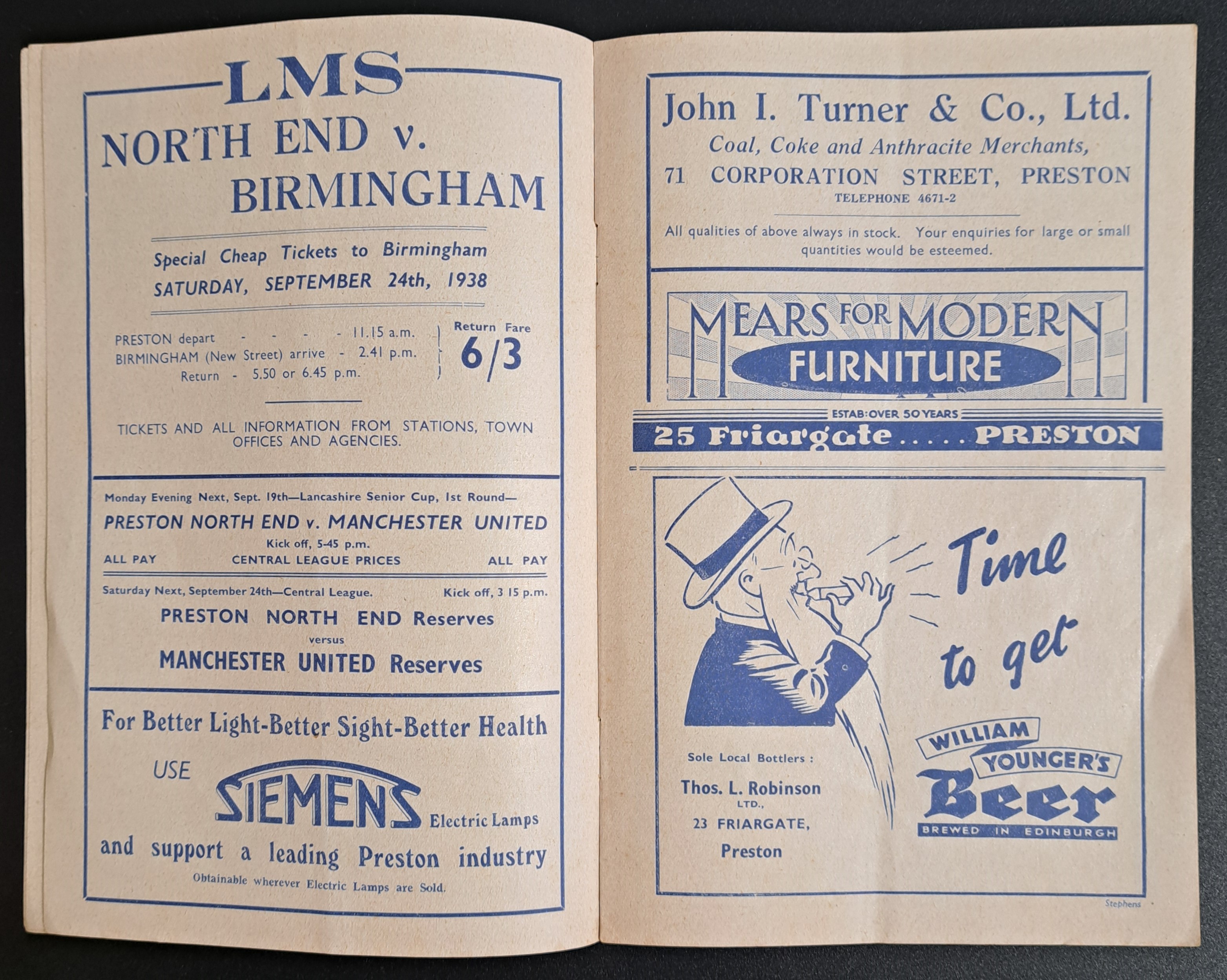 Preston North End V Middlesbrough 1938 Pre-War (2nd World War) Football Programme - Image 5 of 9