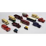 Dinky, an unboxed Bus, Coach, Motorcycle, Commercial & related group