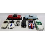 Bburago & similar, 1:18 scale & similar, an unboxed group of classic cars