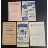 Middlesbrough FC,  a group of Vintage 1940's Away Football Programmes
