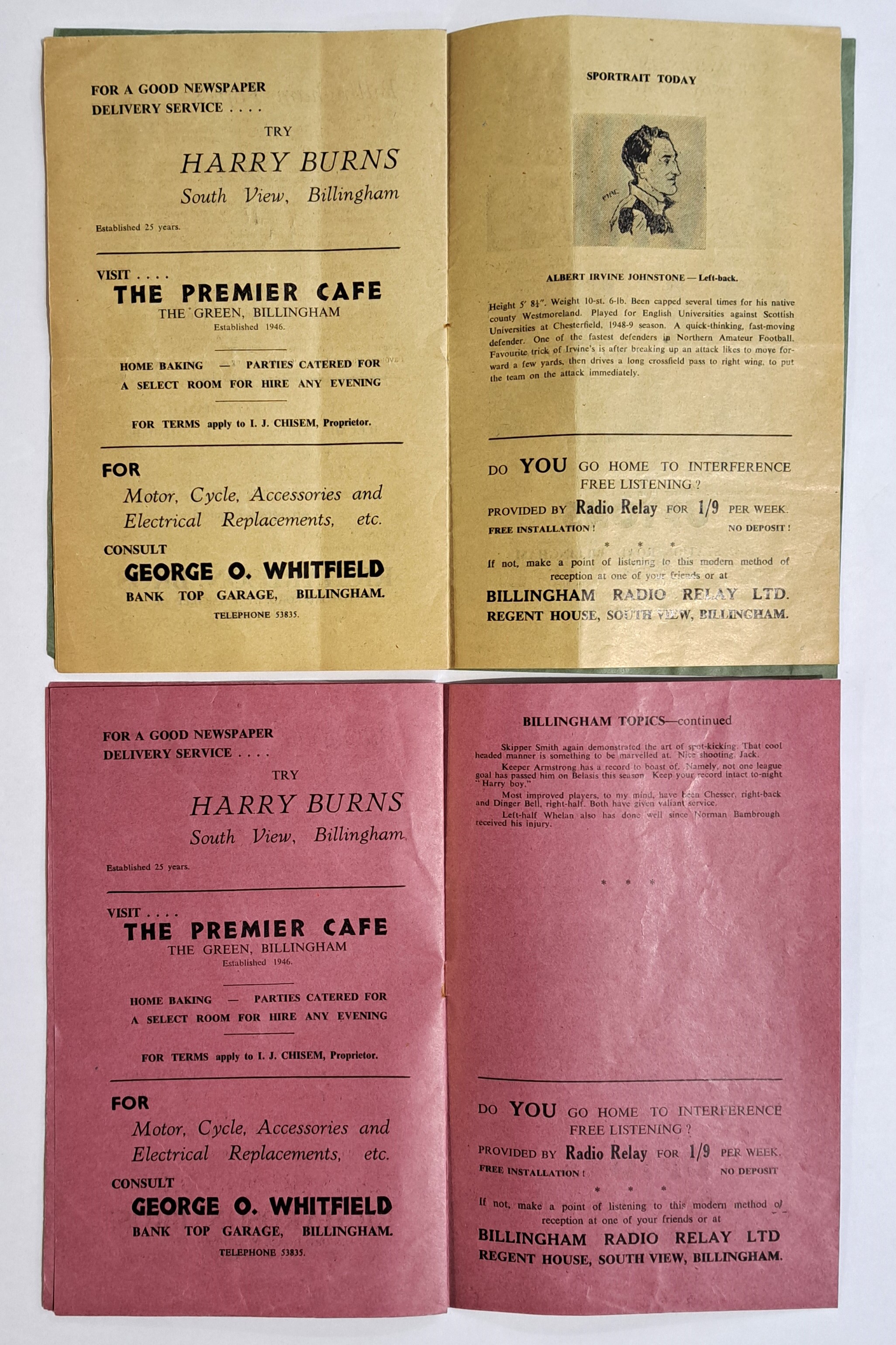 Amateur Football Vintage early 1950's Programmes - Image 6 of 7