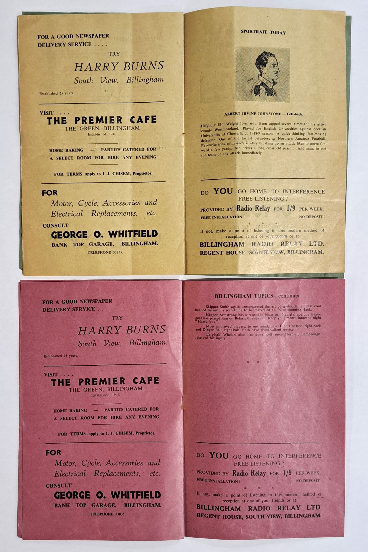 Amateur Football Vintage early 1950's Programmes - Bild 6 aus 7