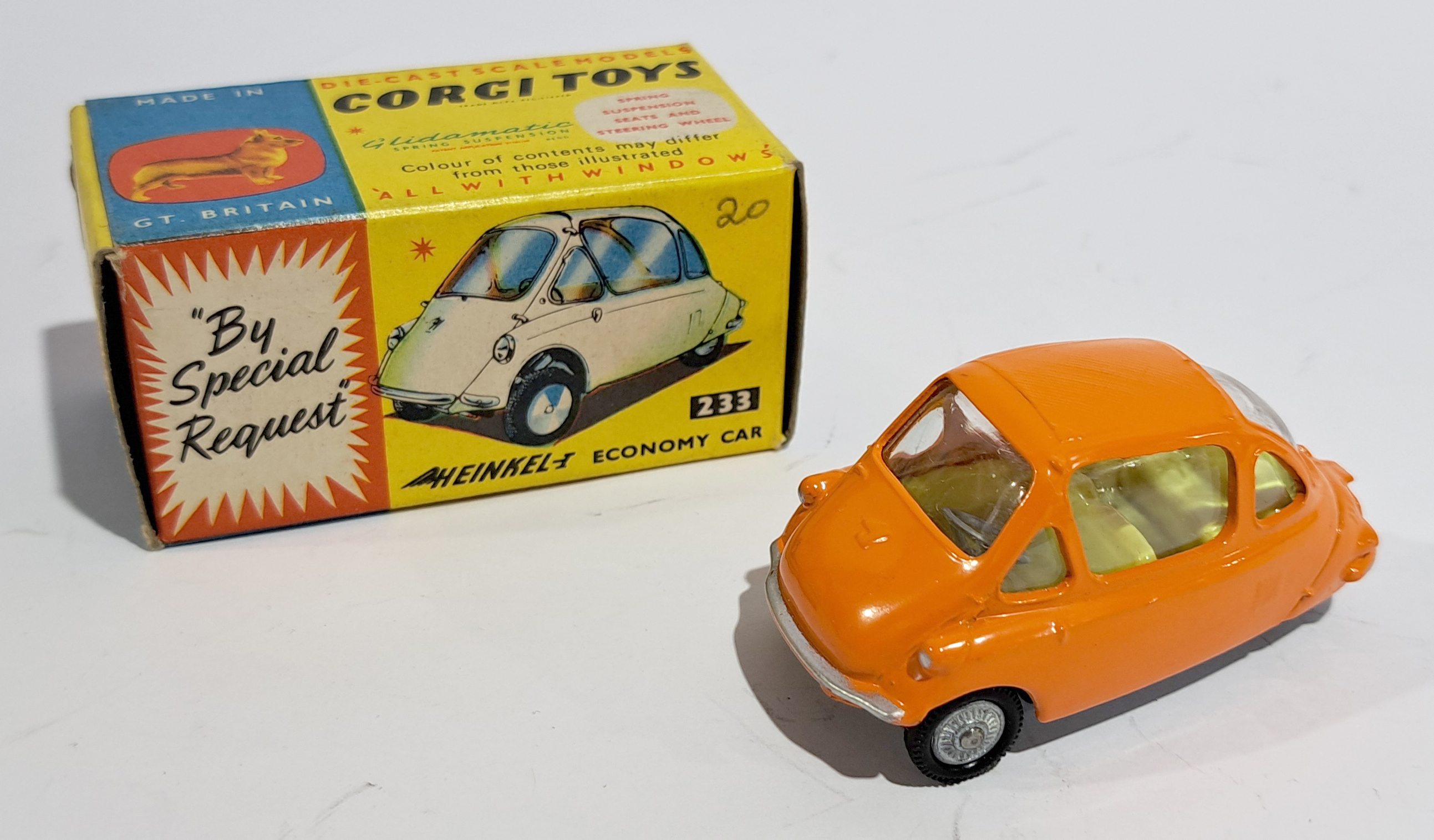 Corgi 233 Economy Car Orange, boxed