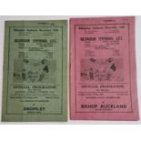 Amateur Football Vintage early 1950's Programmes