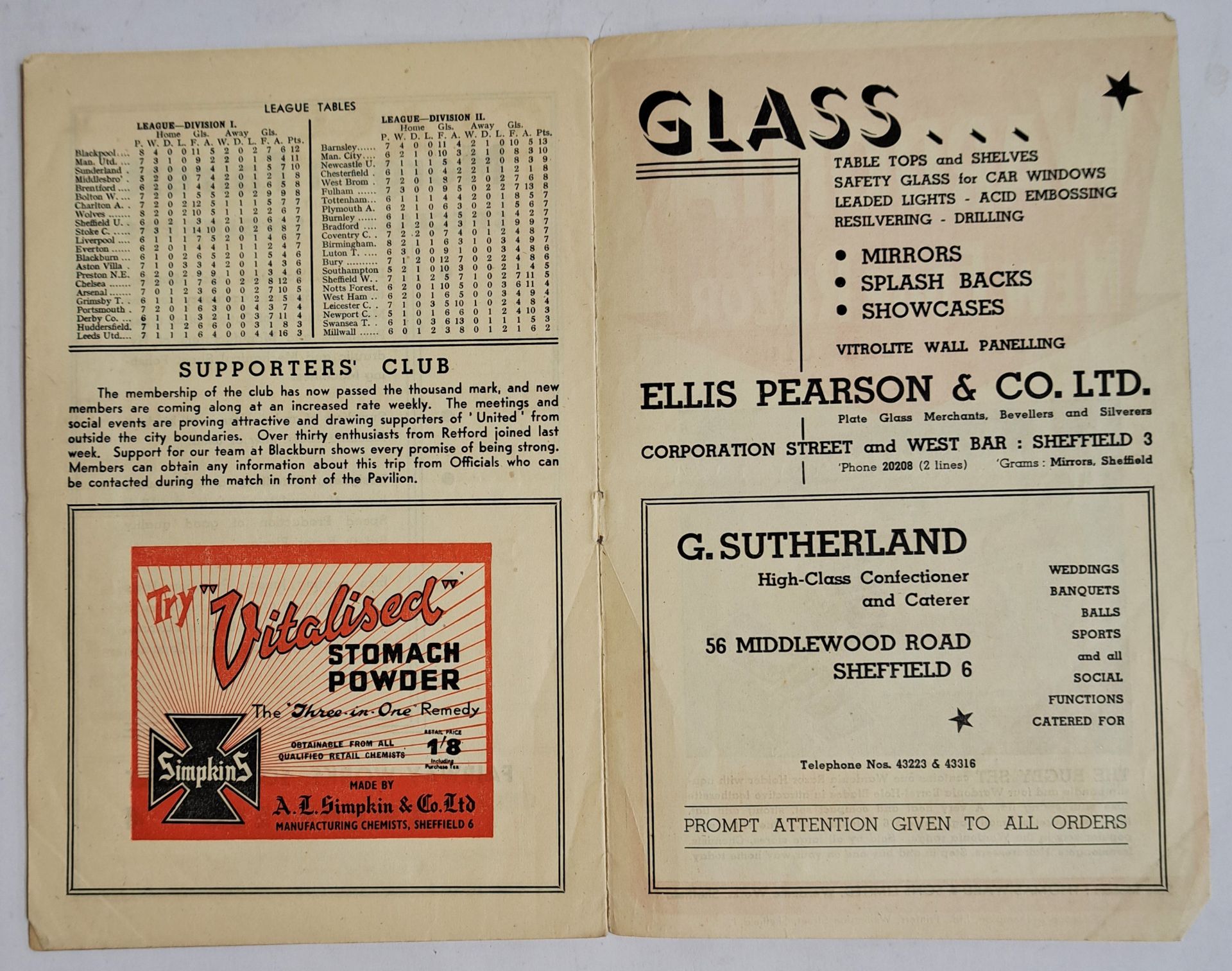Sheffield United V Middlesbrough a group of Vintage 1940's Football Programmes - Bild 11 aus 11