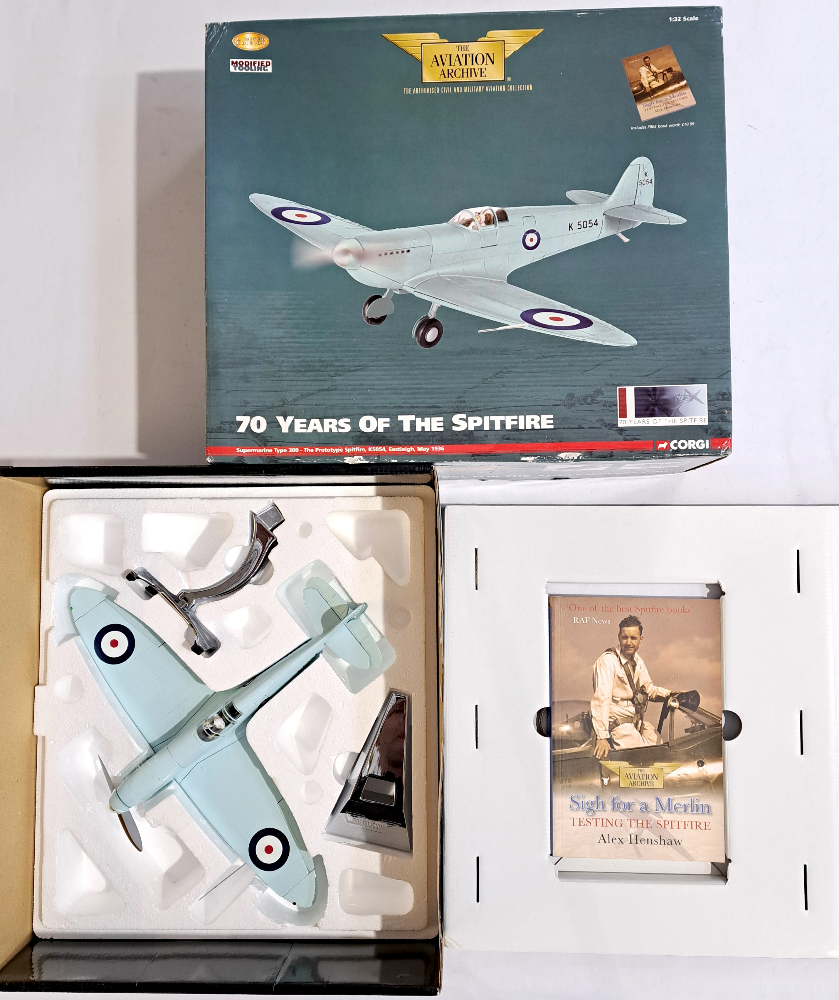 Corgi "Aviation Archive" a boxed 1/32 scale AA33908 (70 Years Of The Spitfire)