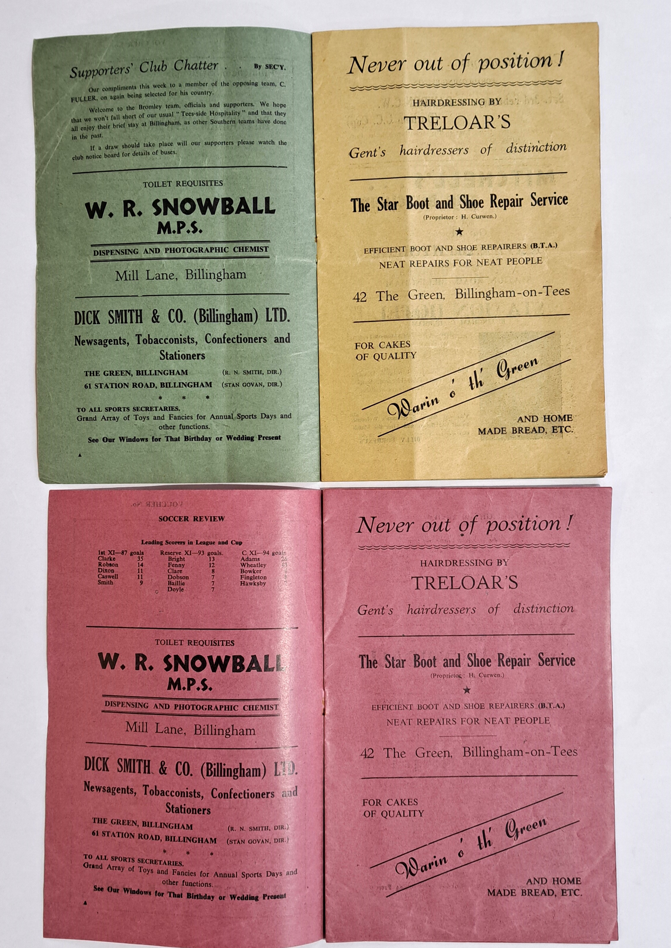 Amateur Football Vintage early 1950's Programmes - Image 3 of 7