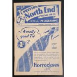 Preston North End V Middlesbrough 1938 Pre-War (2nd World War) Football Programme