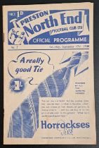 Preston North End V Middlesbrough 1938 Pre-War (2nd World War) Football Programme
