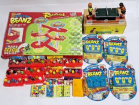 Moose’s Mighty Beanz & similar, Beanz Racetrack & Playing Ping-Pong Model, a boxed & unboxed group