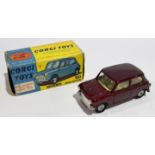 Corgi 226 Morris Mini Minor, Metallic Maroon, boxed