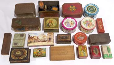 Quantity of Tins, Containers, Wooden Boxes & similar