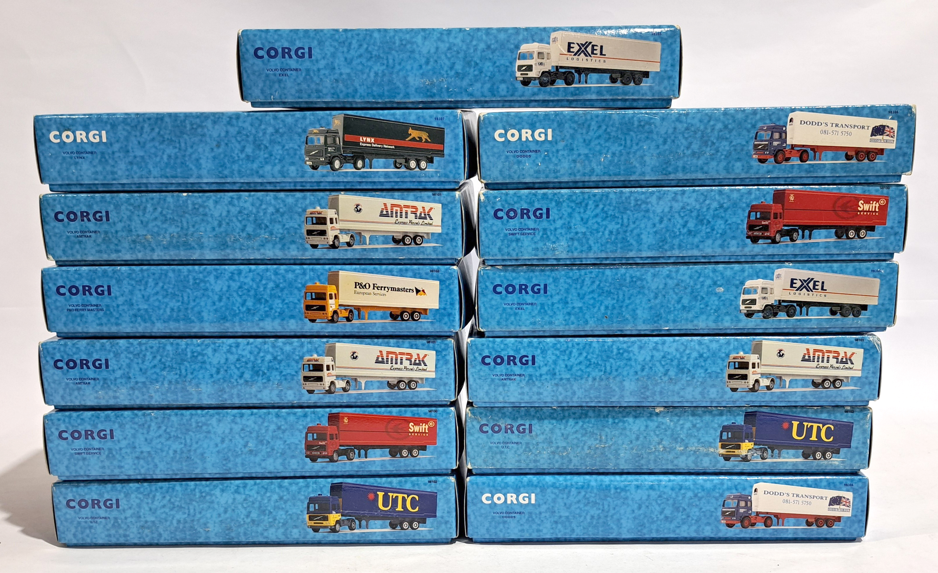 Corgi Container Trucks, a boxed Commercial group
