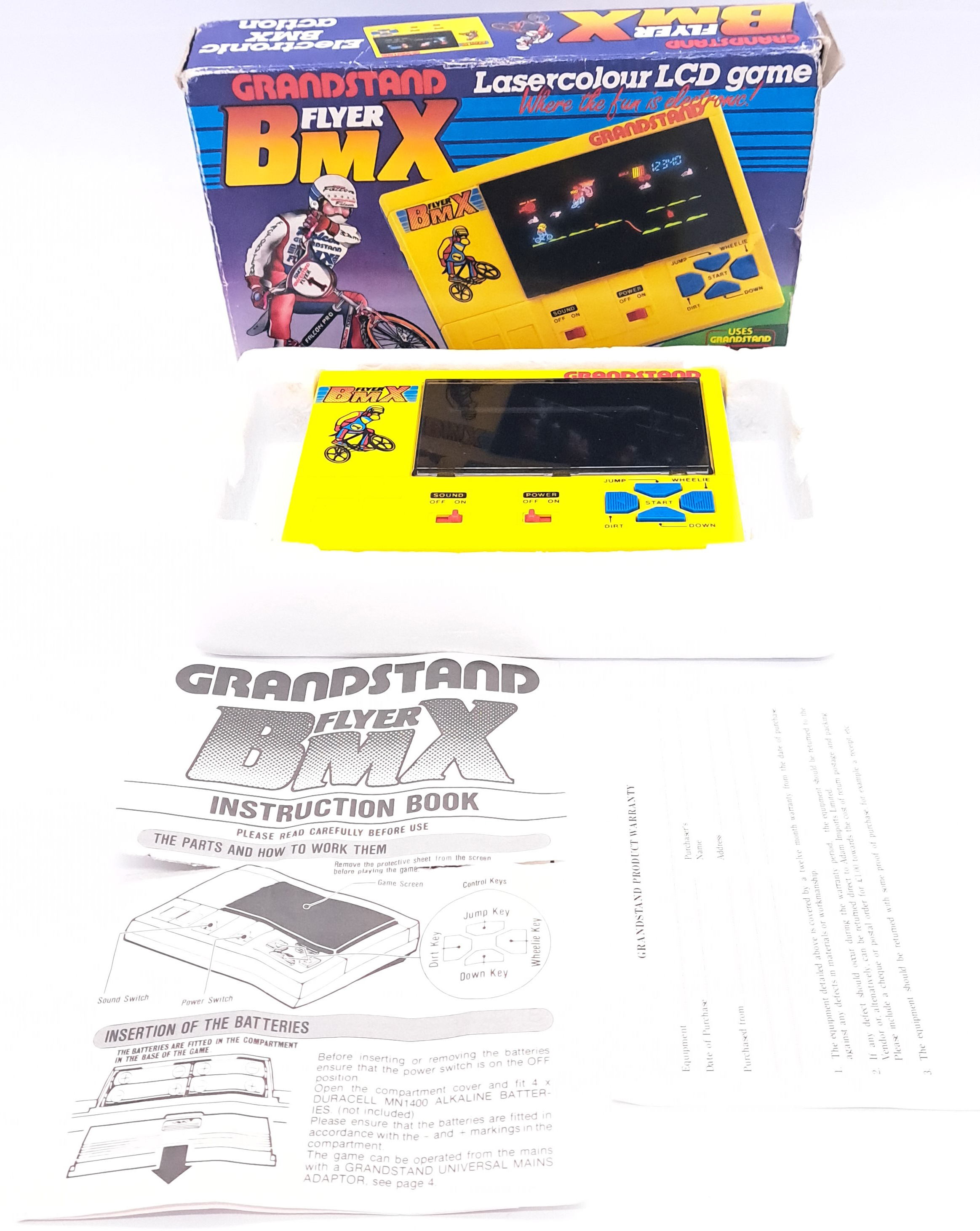 Vintage/Retro Gaming. Grandstand "BMX Flyer" 1983 Handheld  Lasercolour Game Console - Image 5 of 6