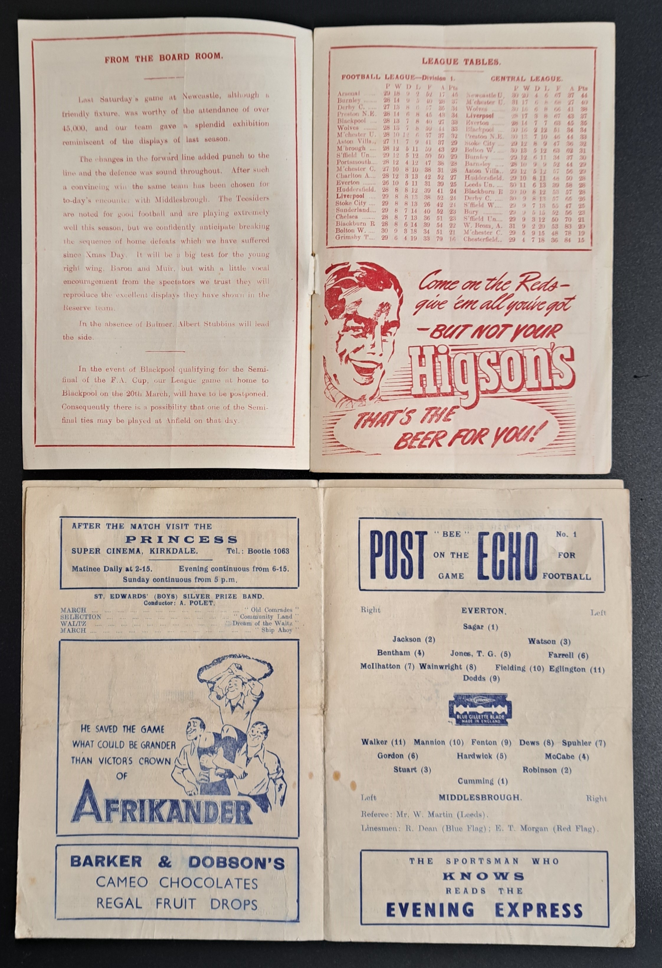 Middlesbrough FC,  a group of Vintage 1940's Away Football Programmes - Image 5 of 13