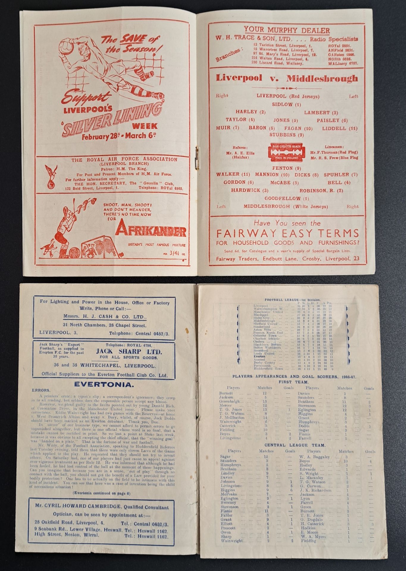 Middlesbrough FC,  a group of Vintage 1940's Away Football Programmes - Image 4 of 13