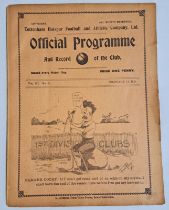 Tottenham Hotspur V Middlesbrough 1911 Pre-War (1st World War) Football Programme