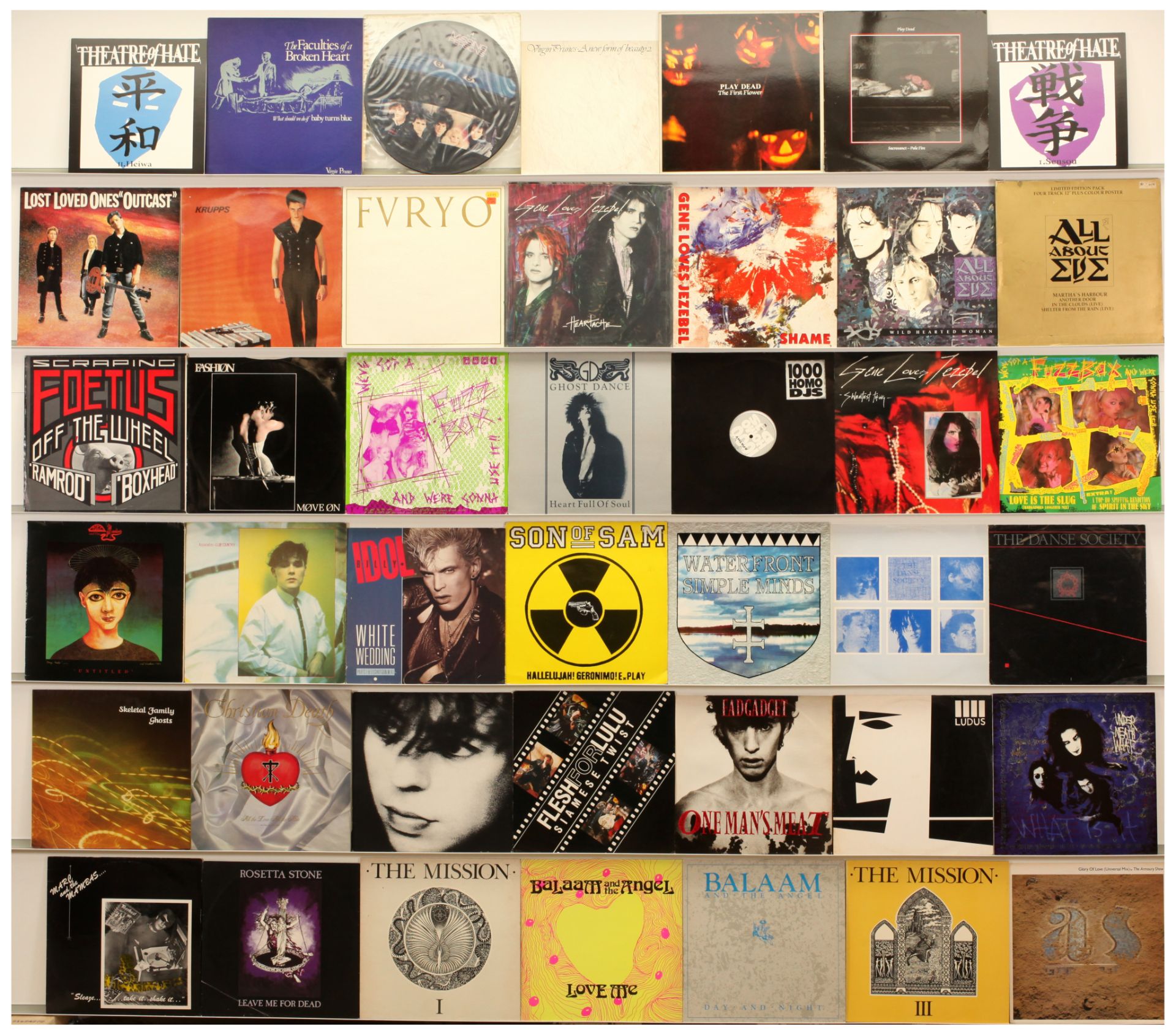 1980's Alternative And Goth Vinyl Albums And 12" Singles
