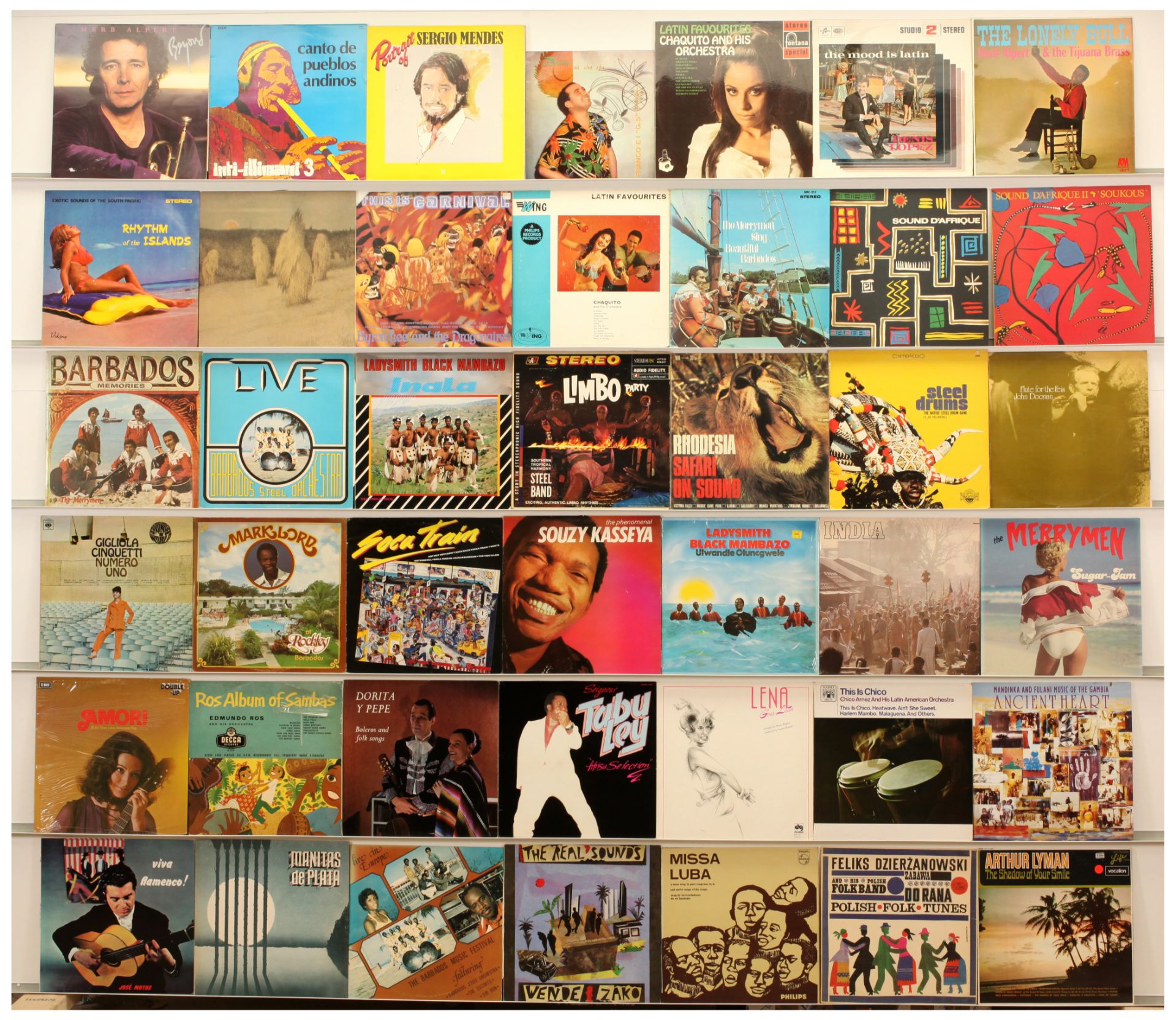 World Music - A Group of Mixed Genre LPs