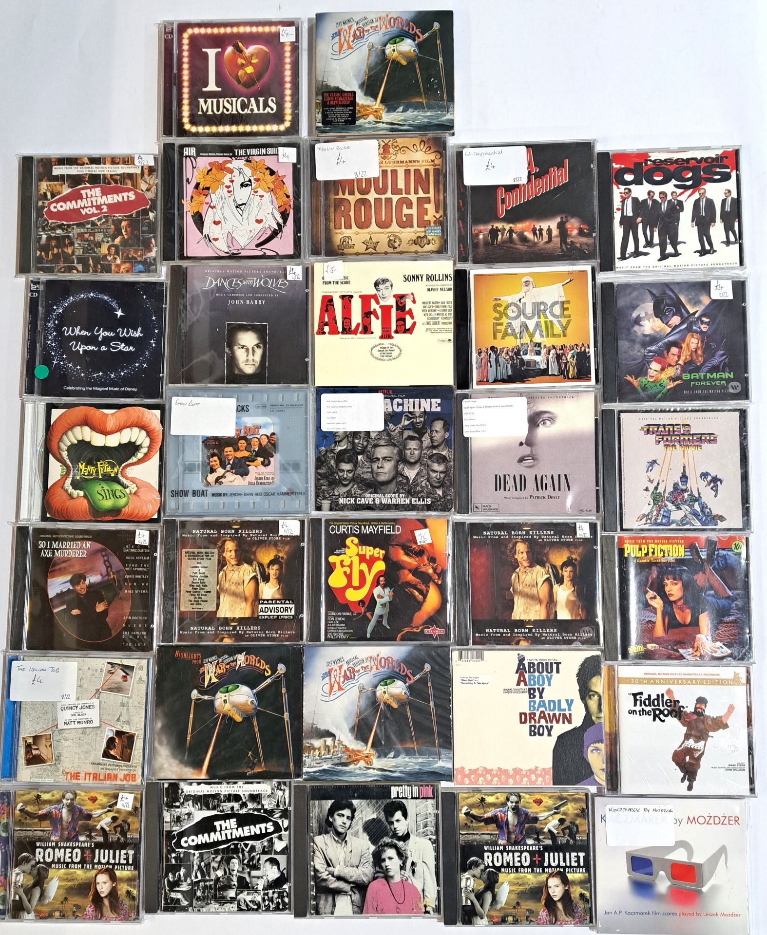 Screen/Film Soundtracks and similar, a group of CDs