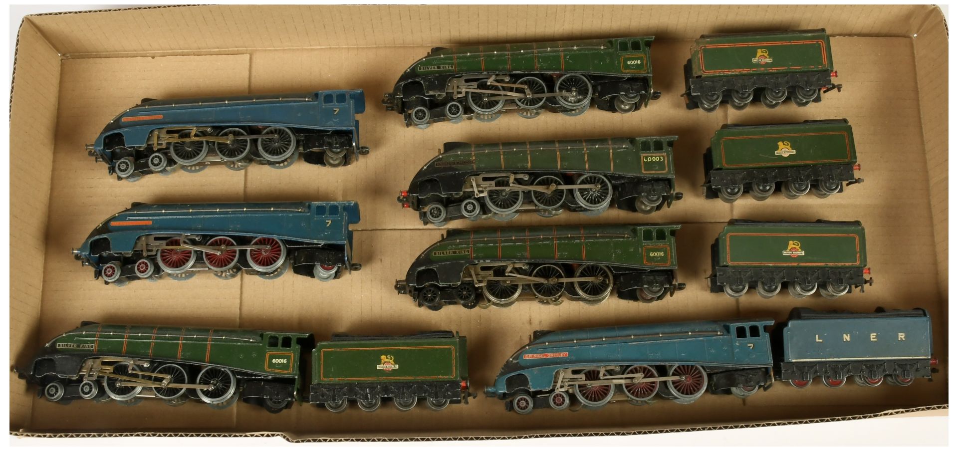 Hornby Dublo 3-rail group of BR and LNER A4 Class Steam Locomotives