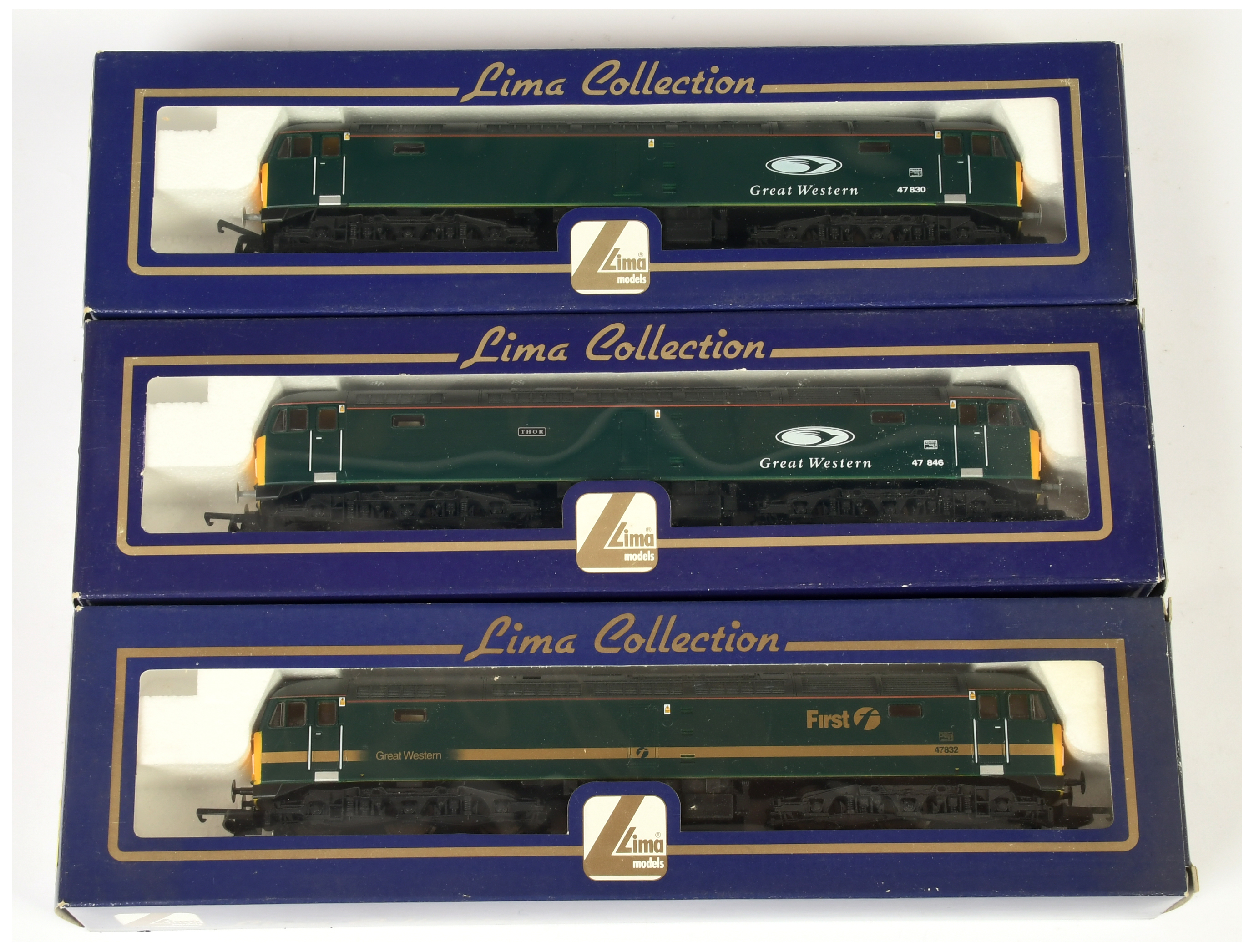 Lima OO Group of 3x Great Western Class 47 Diesel loco's.