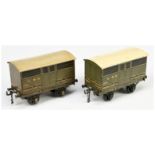 Bassett Lowke O Gauge Pair of LMS Cattle Trucks 14548.