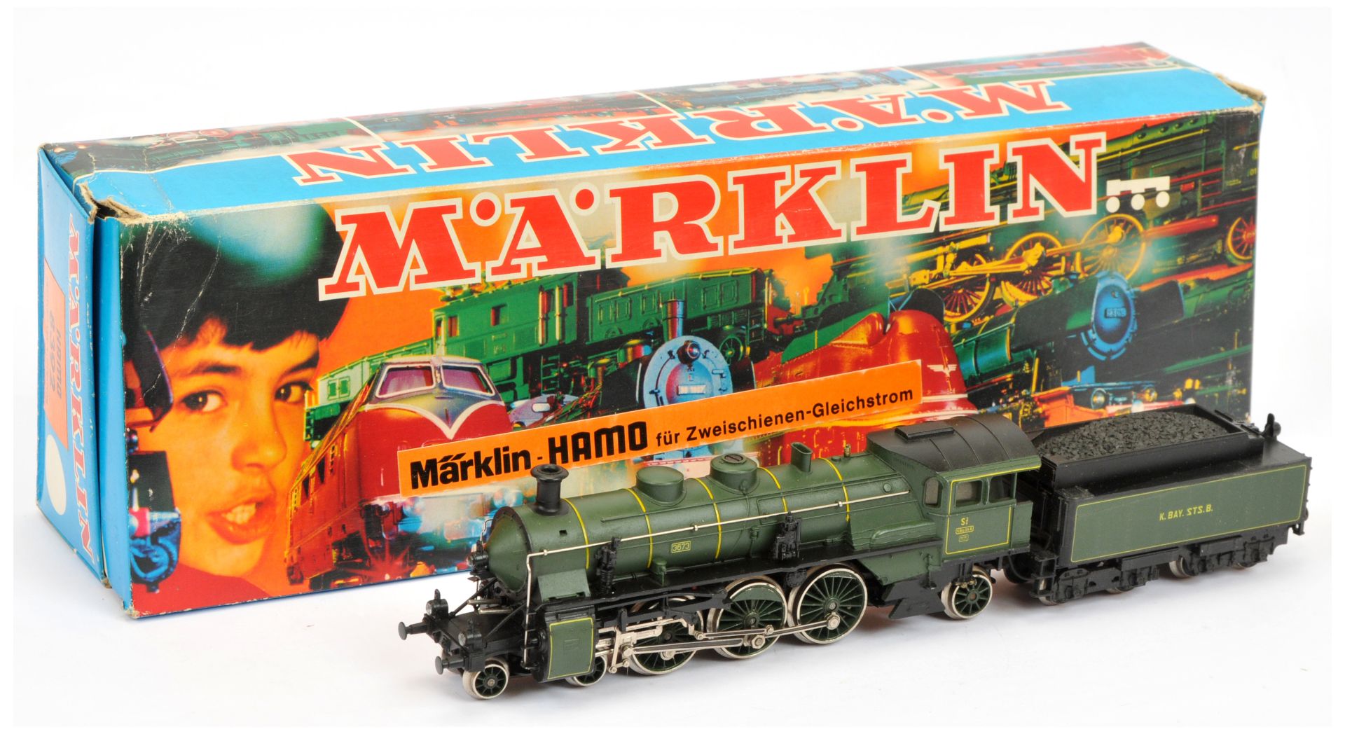 Marklin HO 8392 4-6-2 Green K.Bay.Sts.B 3673 Steam Loco.