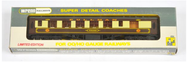 Wrenn W6102E (Limited Edition) brown and cream 1st Class Pullman Car "Evadne" with white tables
