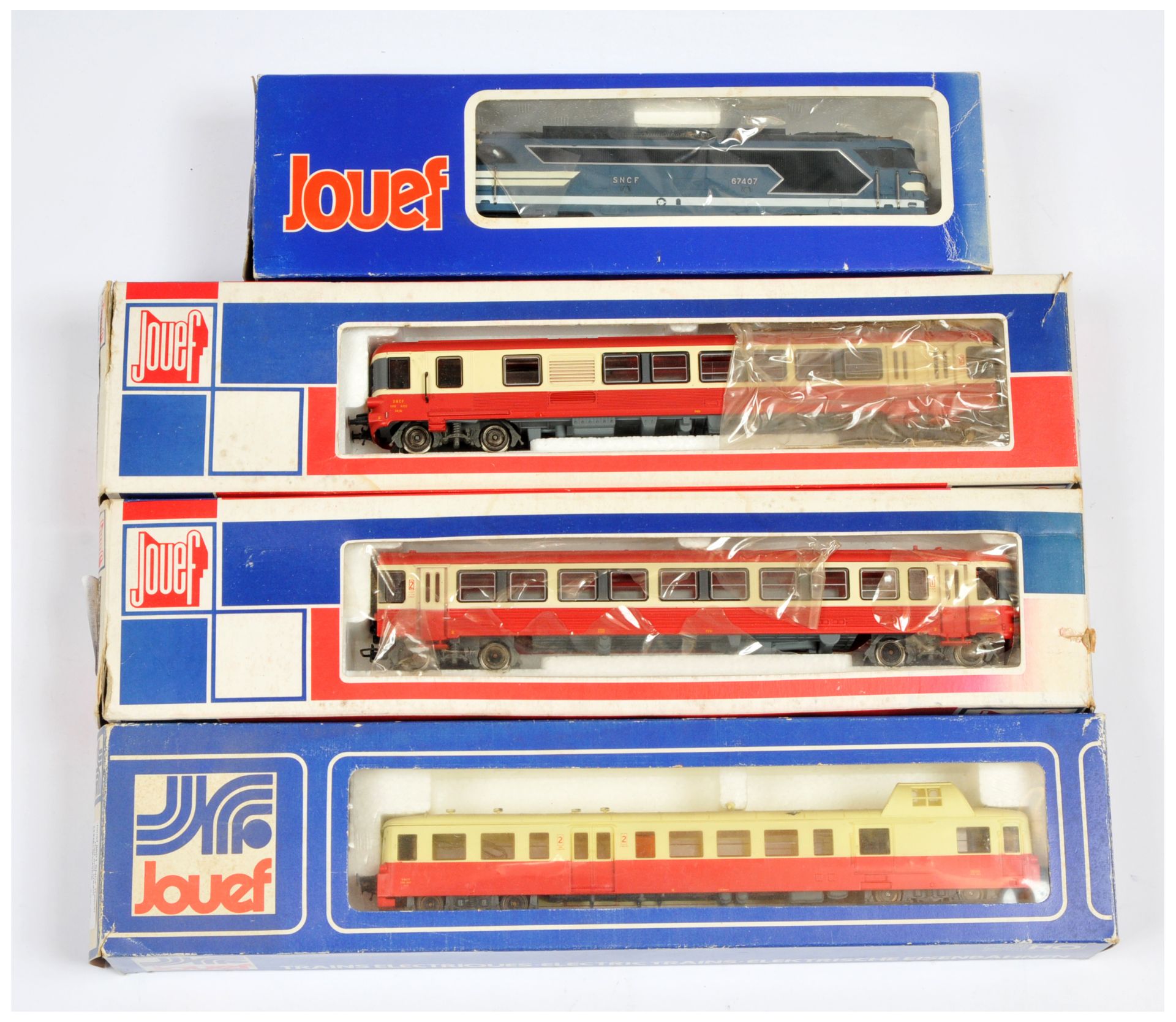 Jouef HO Group of Diesel & Railcars.