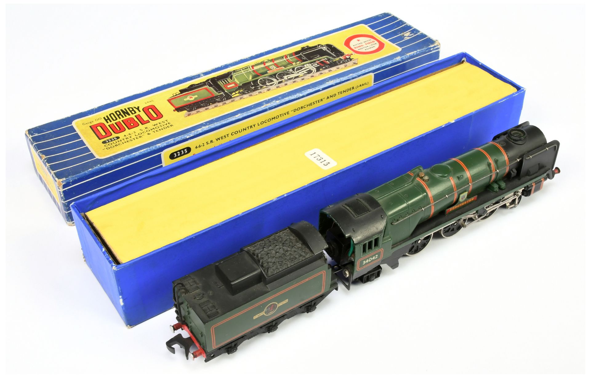 Hornby Dublo 3-rail 3235 4-6-2 BR West Country Class Steam Locomotive No. 34042 "Dorchester" - Bild 3 aus 3