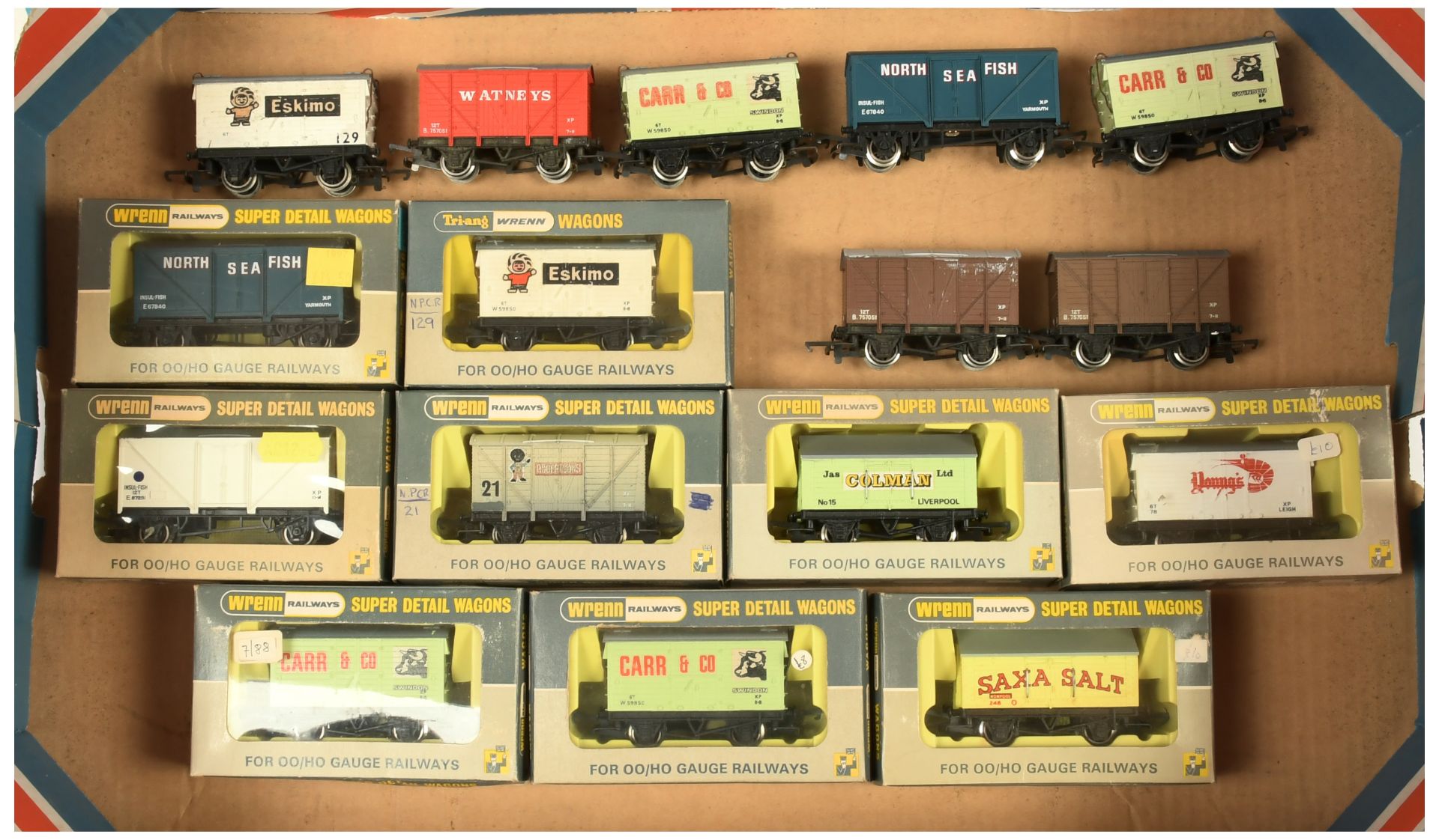 Wrenn Railways OO Group of boxed & unboxed wagons.