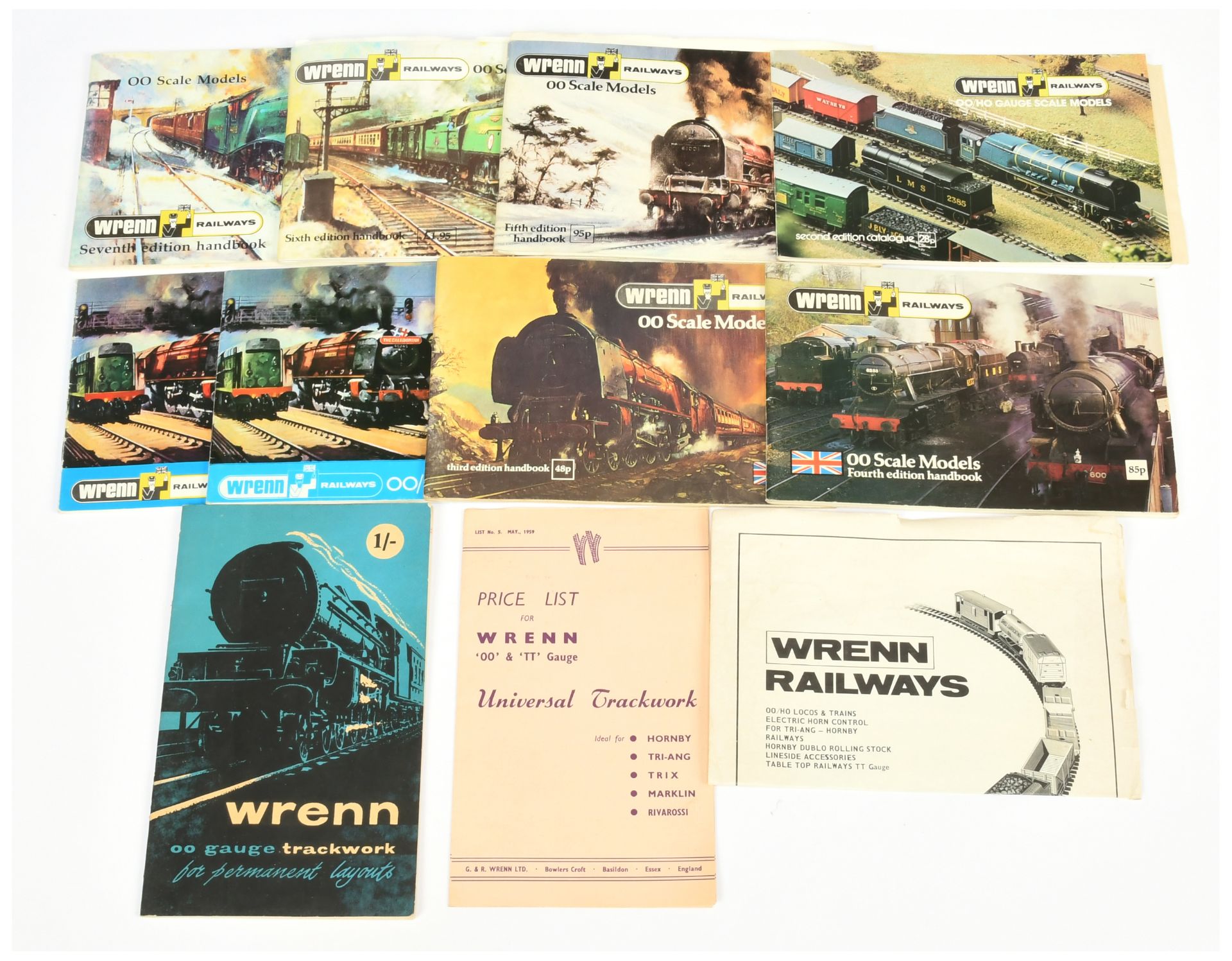 Wrenn Railways OO Group of Catalogues & Price lists.