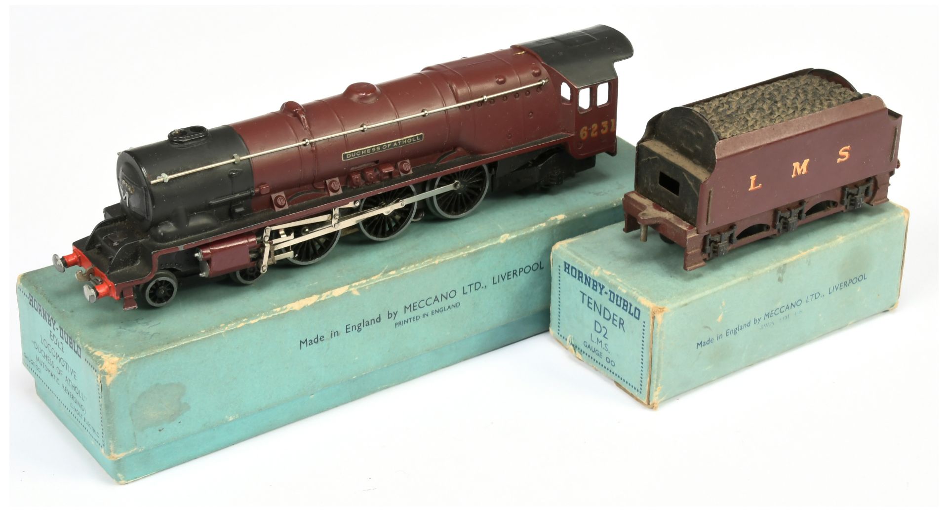 Hornby Dublo 3-rail Early Post-War EDL2/D2 4-6-2 LMS Princess Coronation Class Steam Locomotive N...