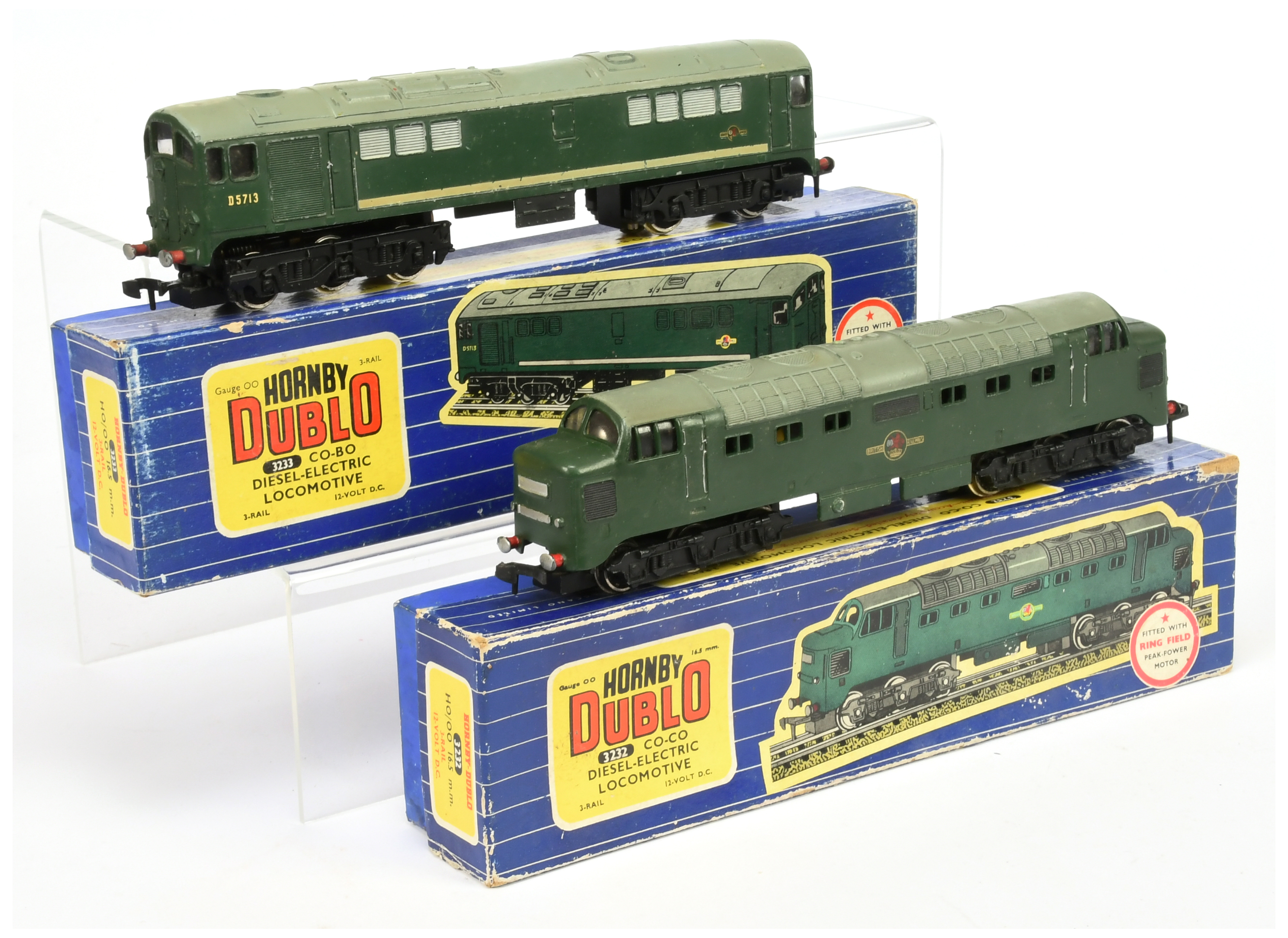 Hornby Dublo 3-rail pair of Diesel Locomotives comprising of 