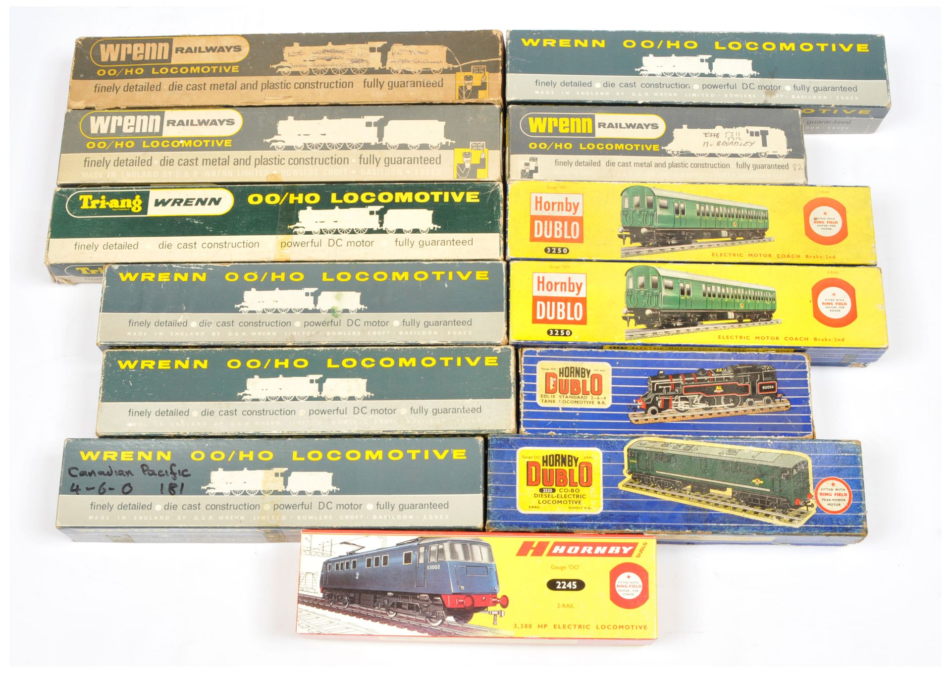 Hornby Dublo & Wrenn group of Empty Locomotive boxes to include 